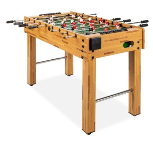 Foosball Game Table, Arcade Table Soccer w/ 2 Cup Holders, 2 Balls - 48in - Lot 457