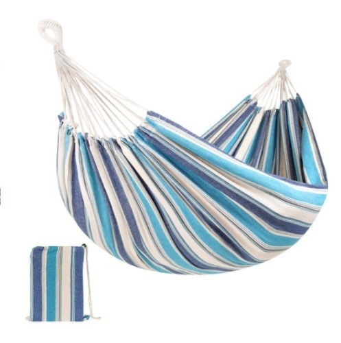 2-Person Brazilian-Style Double Hammock w/ Portable Carrying Bag, Ocean - Lot 459