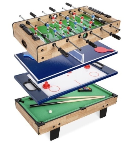 4-in-1 Multi Game Table Set w/ Air Hockey, Table Tennis, Billiards, Foosball - Lot 480