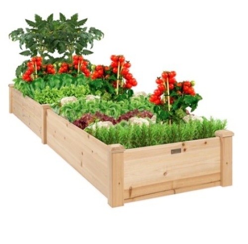 8x2ft Wooden Raised Garden Bed Planter - Lot 697