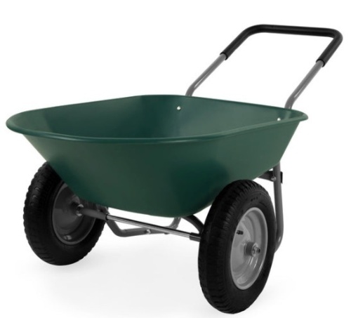 Dual-Wheel Wheelbarrow Garden Cart - Lot 588