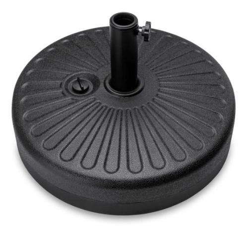 Plastic Patio Umbrella Base Pole Holder Accessory w/ Adjustable Knob - Lot 589