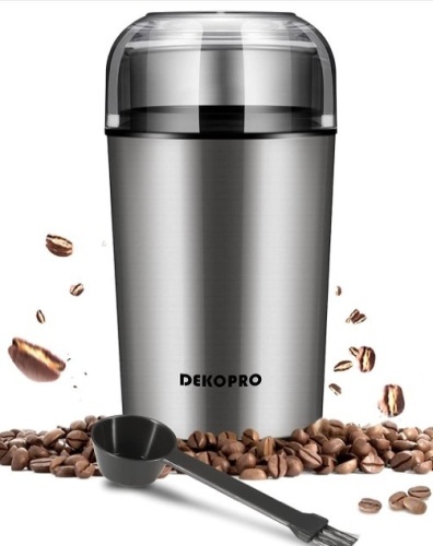 DEKOPRO Electric Coffee Grinder, Powers Up, Appears New, Retail 29.99 - Lot 251