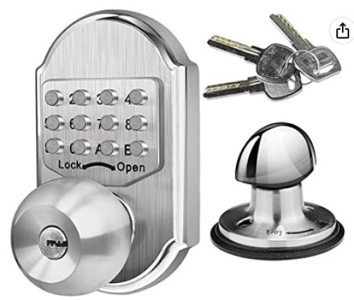 Elemake Deadbolt Door Lock, Untested, E-Commerce Return, Retail 54.99 - Lot 325