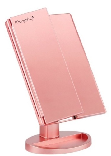 Magicfly Lighted Makeup Mirror, Powers Up, Appears New, Retail 21.99 - Lot 328