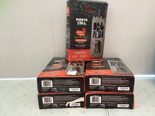 Lot of (5) Wildgame Innovations Trail Cameras, Untested, E-Comm Return, Retail 799.95 - Lot 256