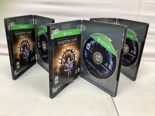 Lot Of [3] X-Box Middle Earth Shadow Of War, Appears New - Lot 230