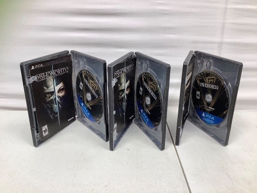 Lot of (3) PS4 DisHonored2 Games, Appears New - Lot 167