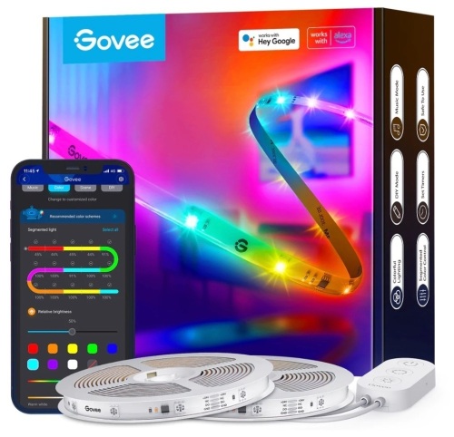Govee RGB LED Strip Lights, Powers Up, Appears New, Retail 79.99 - Lot 190