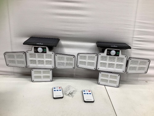 2pcs Solar Motion Sensor Light, Powers Up, New, Retail $34.00 - Lot 30