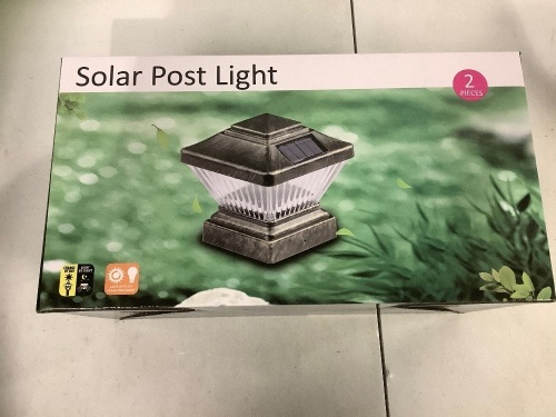2 Pack Solar Post Lights, Untested, Appears new, Retail 24.99 - Lot 523