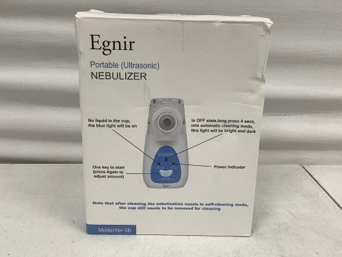 Egnir Portable Nebulizer, Untested, Appears New - Lot 231