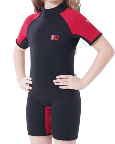 Dark Lightning Kids Wetsuit, Fabric Damage Under Left Arm, 12, E-Commerce Return, Retail 36.90 - Lot 169