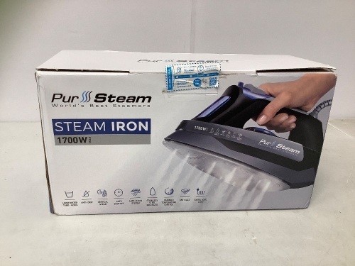 1700W Steam Iron, Untested, Appears New, Retail $40.00 - Lot 434