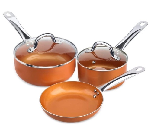 SHINEURI Copper Cookware, Appears New, Retail 38.99 - Lot 241