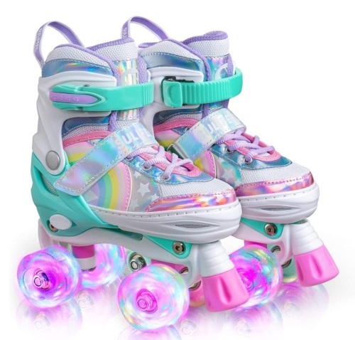 SULIFEEL Adjustable Roller Skates, M, Appears new, Retail 69.99 - Lot 205