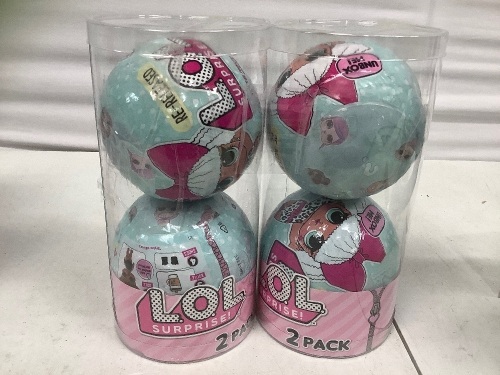 Lot of (2) 2 Pack LOL Surprise Toys, New, Retail 19.99 - Lot 530