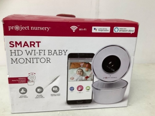 Project Nursery Smart HD Baby Monitor, New, Retail $70.00 - Lot 402