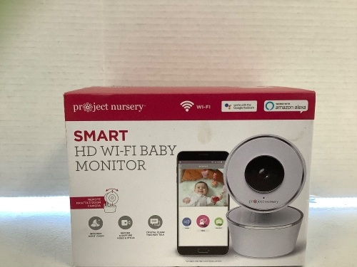 Project Nursery Smart HD Baby Monitor, Powers Up, Appears New, Retail $170.00 - Lot 332