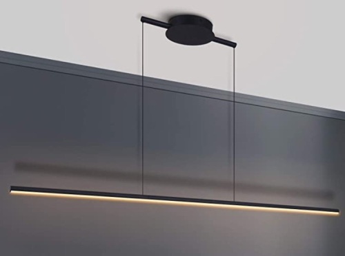 Zicbol Linear Light Fixture Chandelier, May Vary From Stock Photo, Appears New, Retail 129.99 - Lot 485
