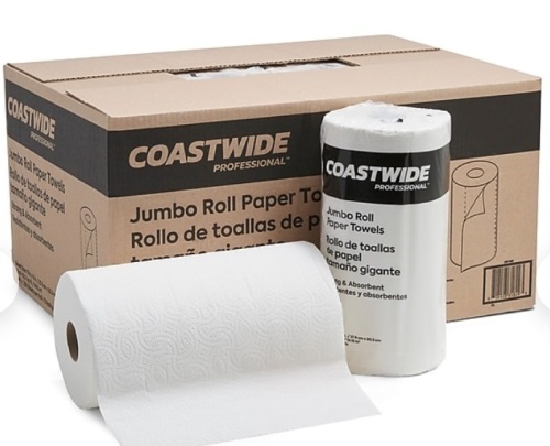 Coastwide 12 Pack Jumbo Roll Paper Towels, Appears New, Retail 35.99 - Lot 536