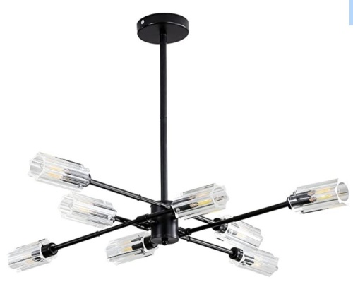 Modern Chandelier 8-Light Pendant Light, Appears new, Retail 89.99 - Lot 676