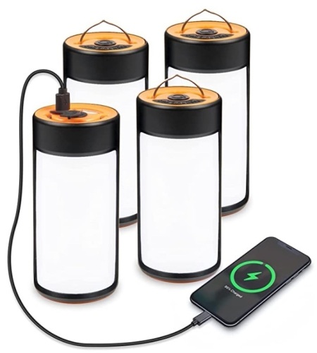 LED Camping Lanterns, 4 Pack, Powers Up, E-Commerce Return - Lot 269