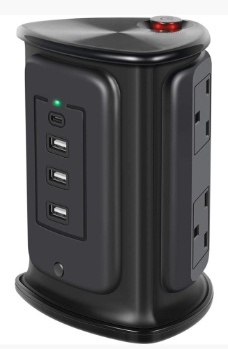 GLCON Vertical Power Strip, Powers Up, Appears New, Retail 60.99 - Lot 305
