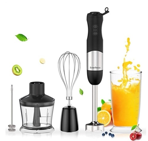 EdorReco 5-in-1 Immersion Blender, Missing Pieces, Powers Up, Retail 27.99 - Lot 348