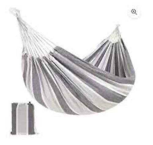 2-Person Brazilian-Style Double Hammock w/ Carrying Bag and Steel Stand - Lot 537