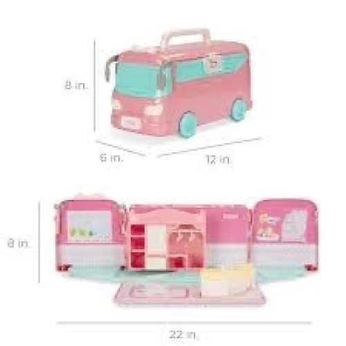 Camper Van Playset Pretend Play Dollhouse with Tiny Critters - Lot 538