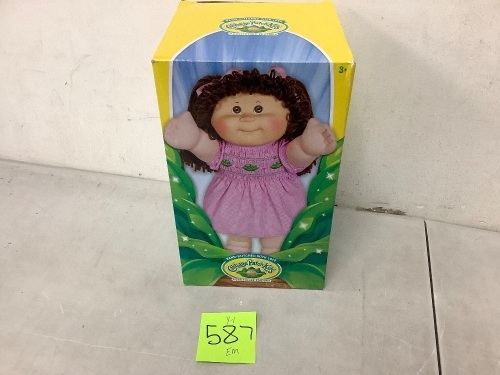Cabbage Patch Kids Vintage Retro Style Yarn Hair Doll - Original Brunette Hair/Brown Eyes - Lot 587