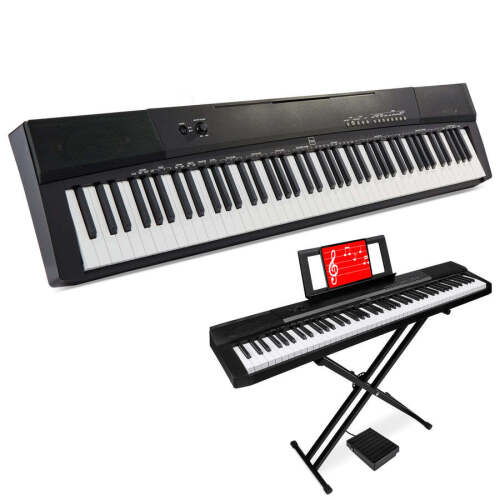 88-Key Digital Piano Set w/ Semi-Weighted Keys, Stand, Sustain Pedal - Lot 557