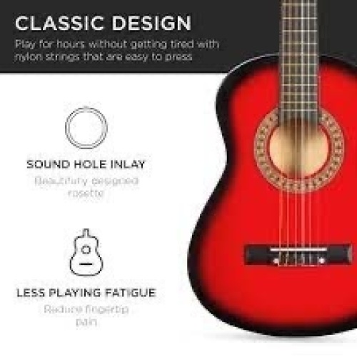 Kids Acoustic Guitar Beginner Starter Kit with Carrying Case - 30in - Lot 634