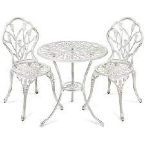 3-Piece Cast Aluminum Patio Bistro Furniture Set - Lot 649