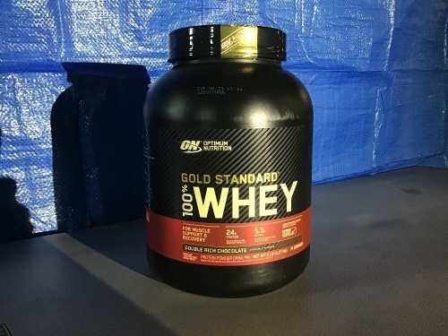 Optimum Nutrition 100 Whey protein Gold Standard Double rich Chocolate, 5.15lb, New, Retail - $49.99 - Lot 11