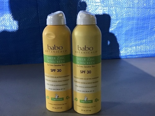 Babo SPF 30 sheer zinc sunscreen, 6 FL OZ, LOT of 2, New, Retail - $18.99 each  - Lot 14