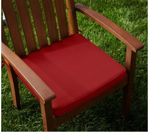 Sunbrella piped Dining Cushion, Red, New, Retail - $100 - Lot 57