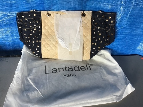 Lantadeli Purse, Beige/Black, New, Retail - $20 - Lot 62
