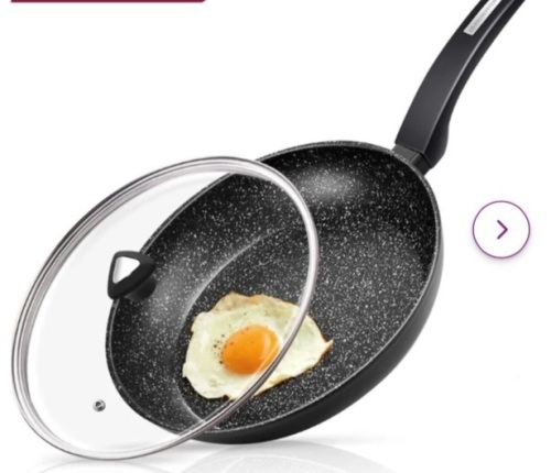 Koch Non Stick Frying Pan, 12", Black, Like New, Retail - $49.99 - Lot 80