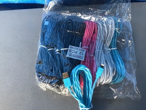 LOT of 12 Lighting Cables, New, Retail - $36 - Lot 95