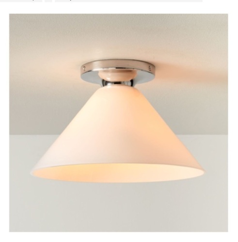 West Elm Sculptural Glass Cone Shade, New, Retail - $129 - Lot 99