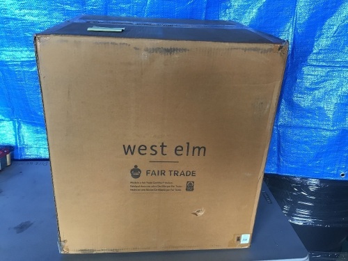 West Elm Plant Stand Chevron, Large,Black, New, Retail - $61 - Lot 102