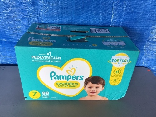 Pampers Swaddlers, Size 7, 88 Count, New, Retail - $45 - Lot 123