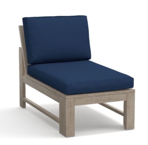 Sunbrella Indio Chair Cushion Set of 2, Navy, New, Retail - $399 - Lot 125