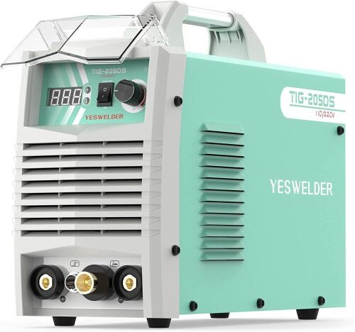YESWELDER TIG-205DS 205 Amp 110 & 220V Dual Voltage TIG Welding Machine with Foot Pedal - Blue not Teal  - Lot 82