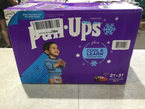 Pull-Ups Cool & Learn Male Training Pants, 2T-3T, 74 Count  - Lot 485