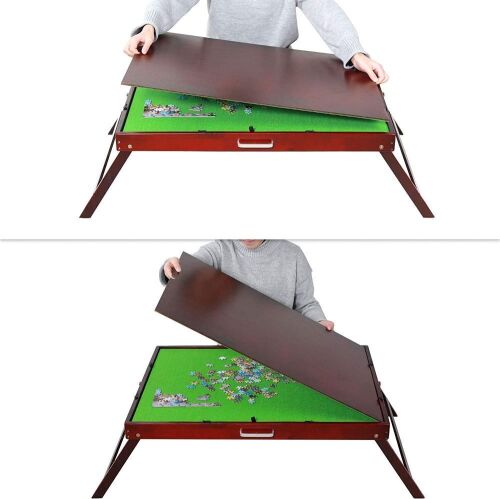 Portable Folding Jigsaw Puzzle Table with Non-Slip Surface, Up to 1000 pcs  - Lot 617