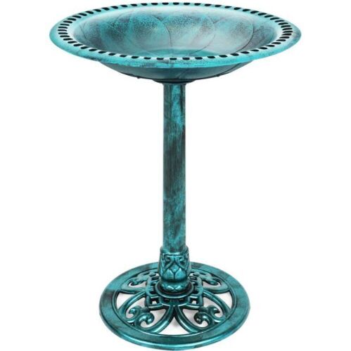 Vintage Outdoor Garden Bird Bath w/ Fleur-de-Lis Accents - Lot 714