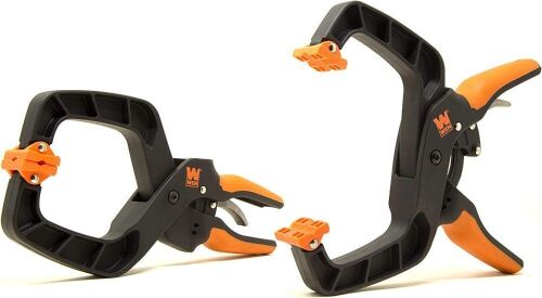 WEN CLH435 Quick-Release Ratcheting Hand Clamps with 4-Inch Jaw Opening and 3-Inch Throat, 2 Pack  - Lot 756